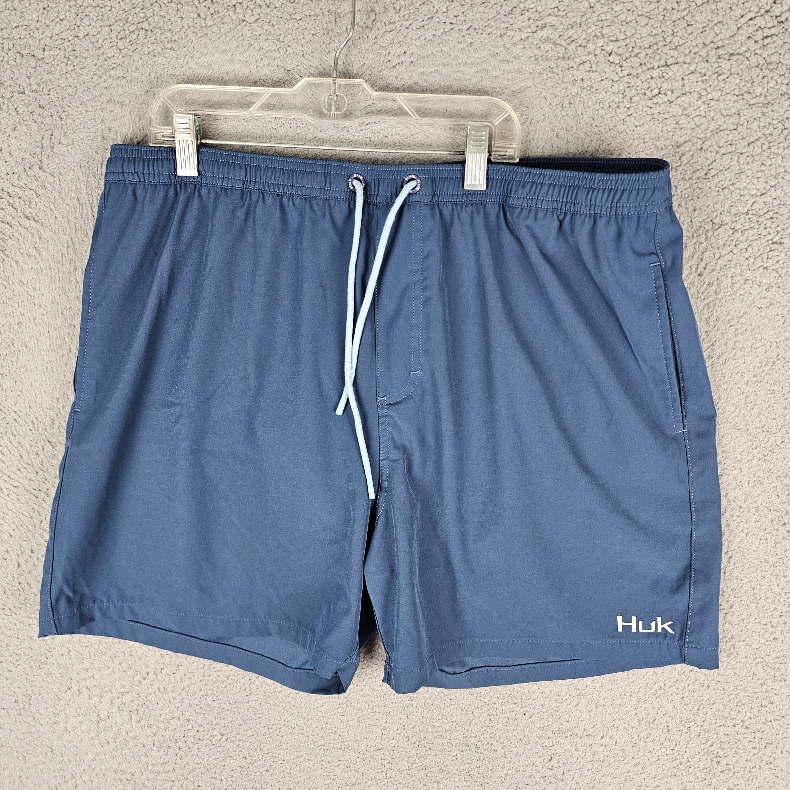 Huk Pursuit Volley Swim Shorts Mens 2xl Blue Lined Performance Fishing H2000119